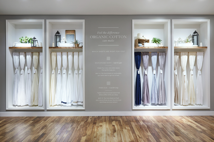 curtains hangin in store